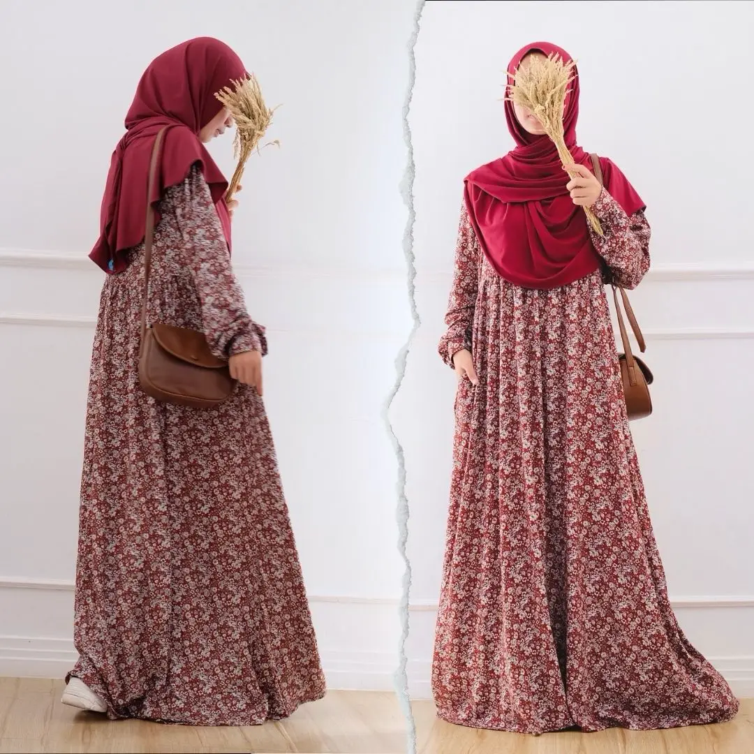 Gamis Manis Dewasa Maroon