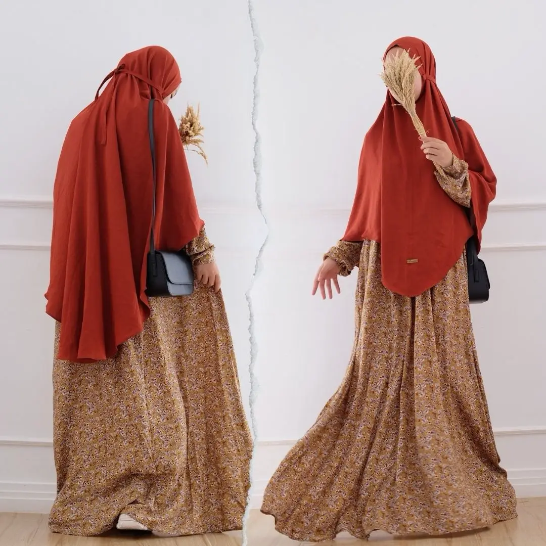 Gamis Manis Dewasa Mustard
