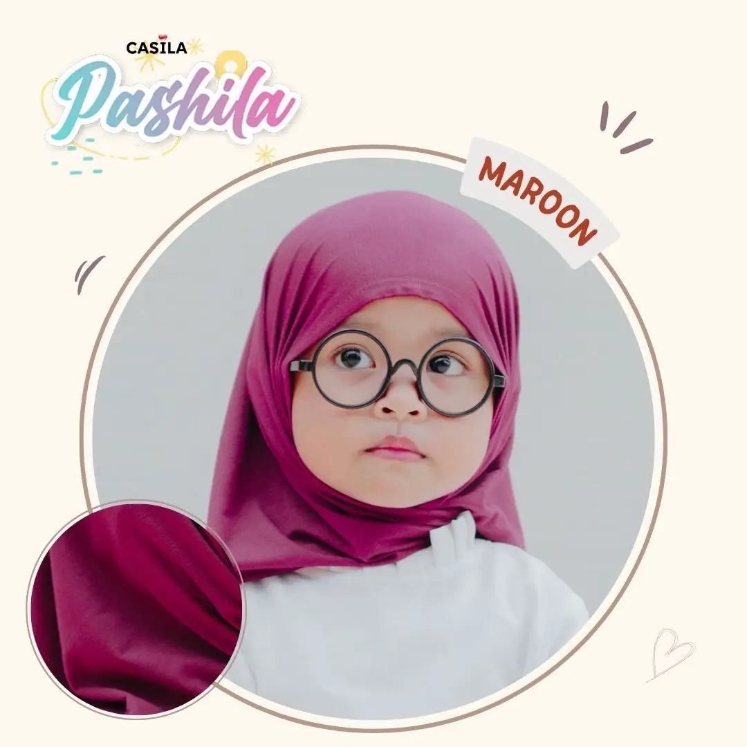Hijab Pashila rayon Maroon