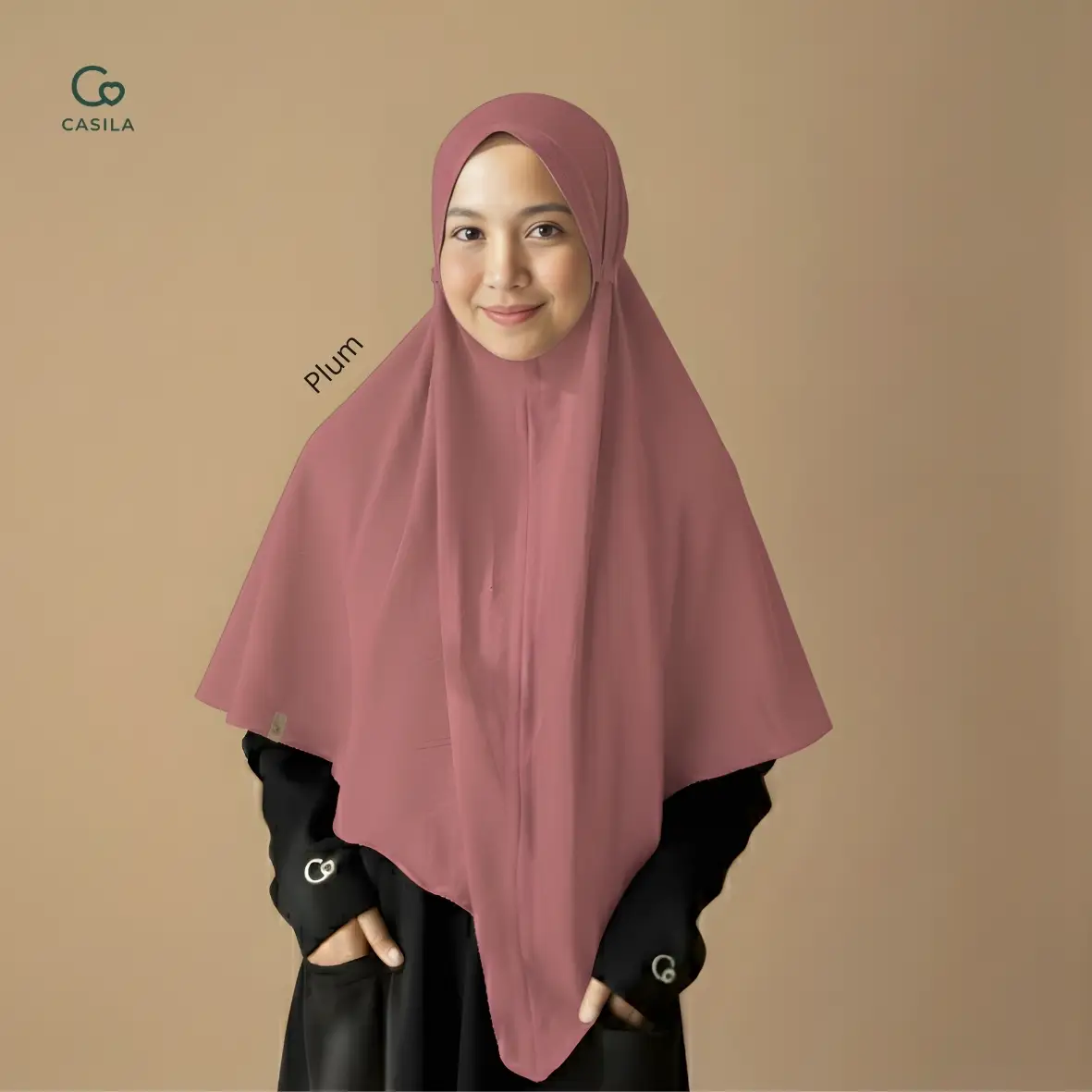 Hijab Bergo Tuman Plum
