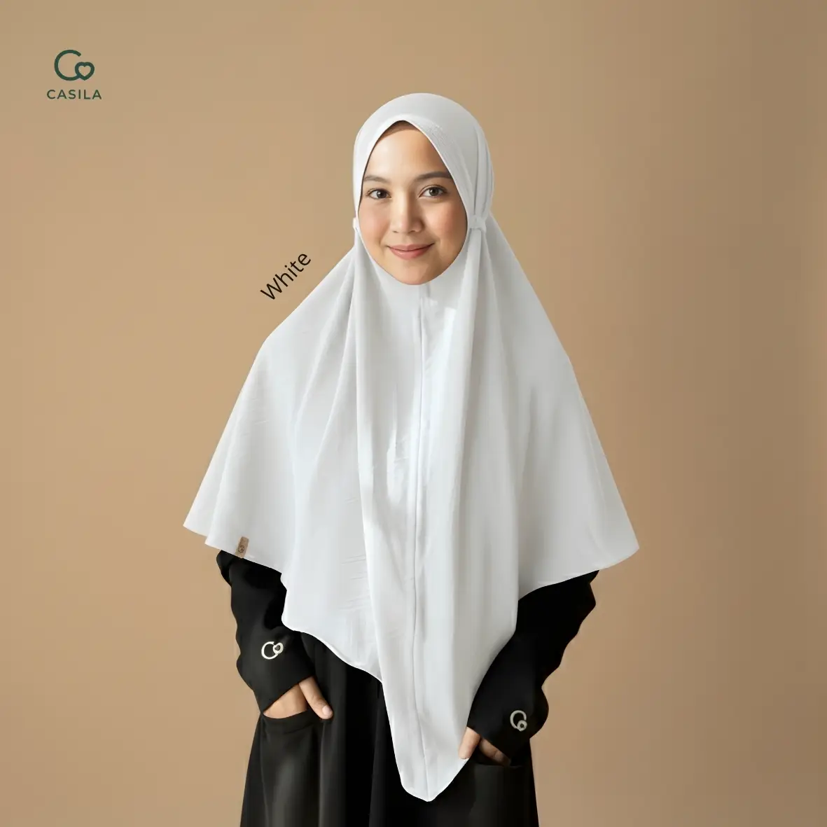 Hijab Bergo Tuman White