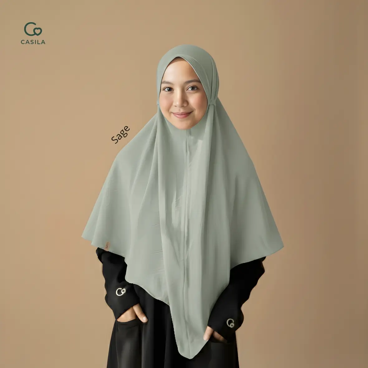 Hijab Bergo Tuman Sage