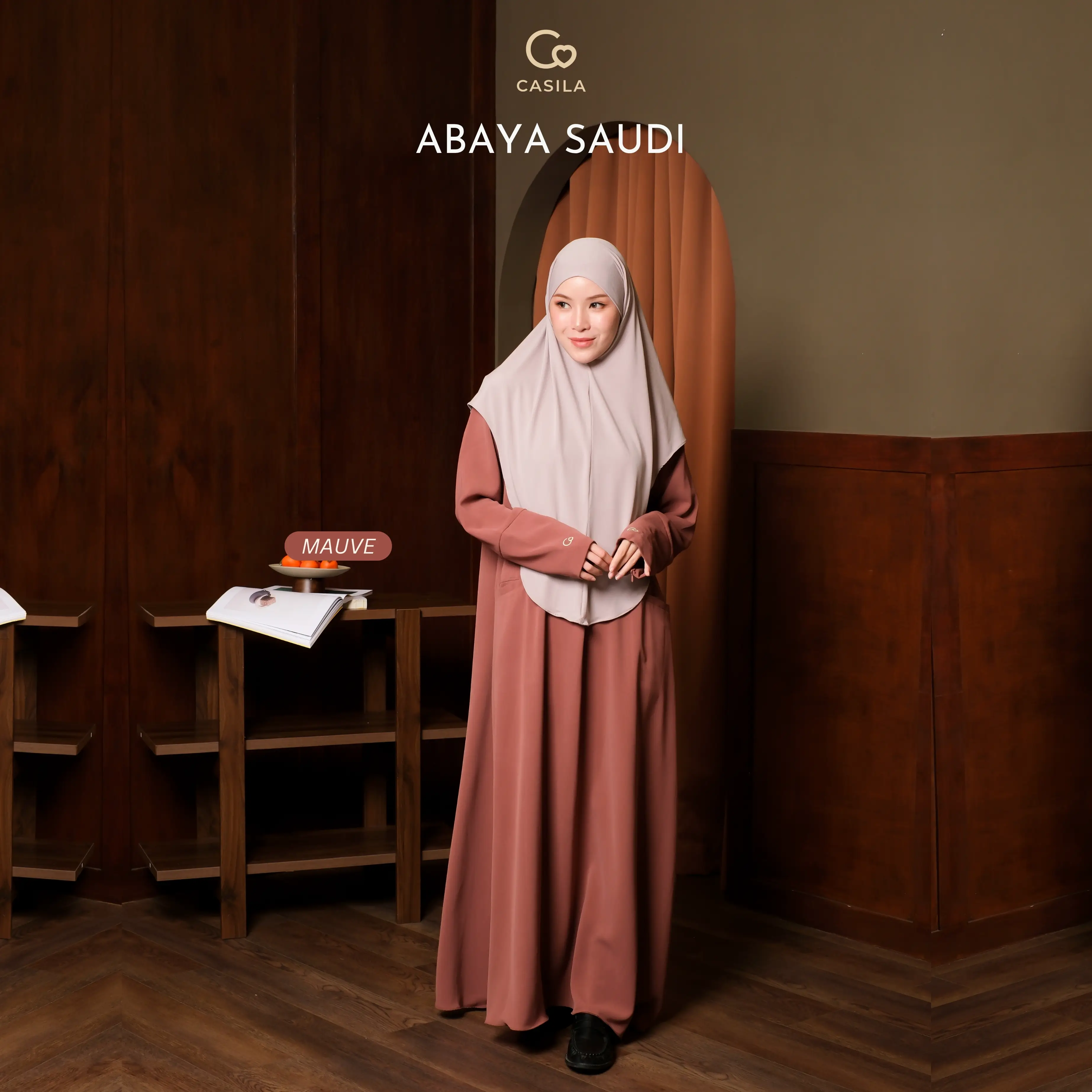 Abaya Saudi Mauve