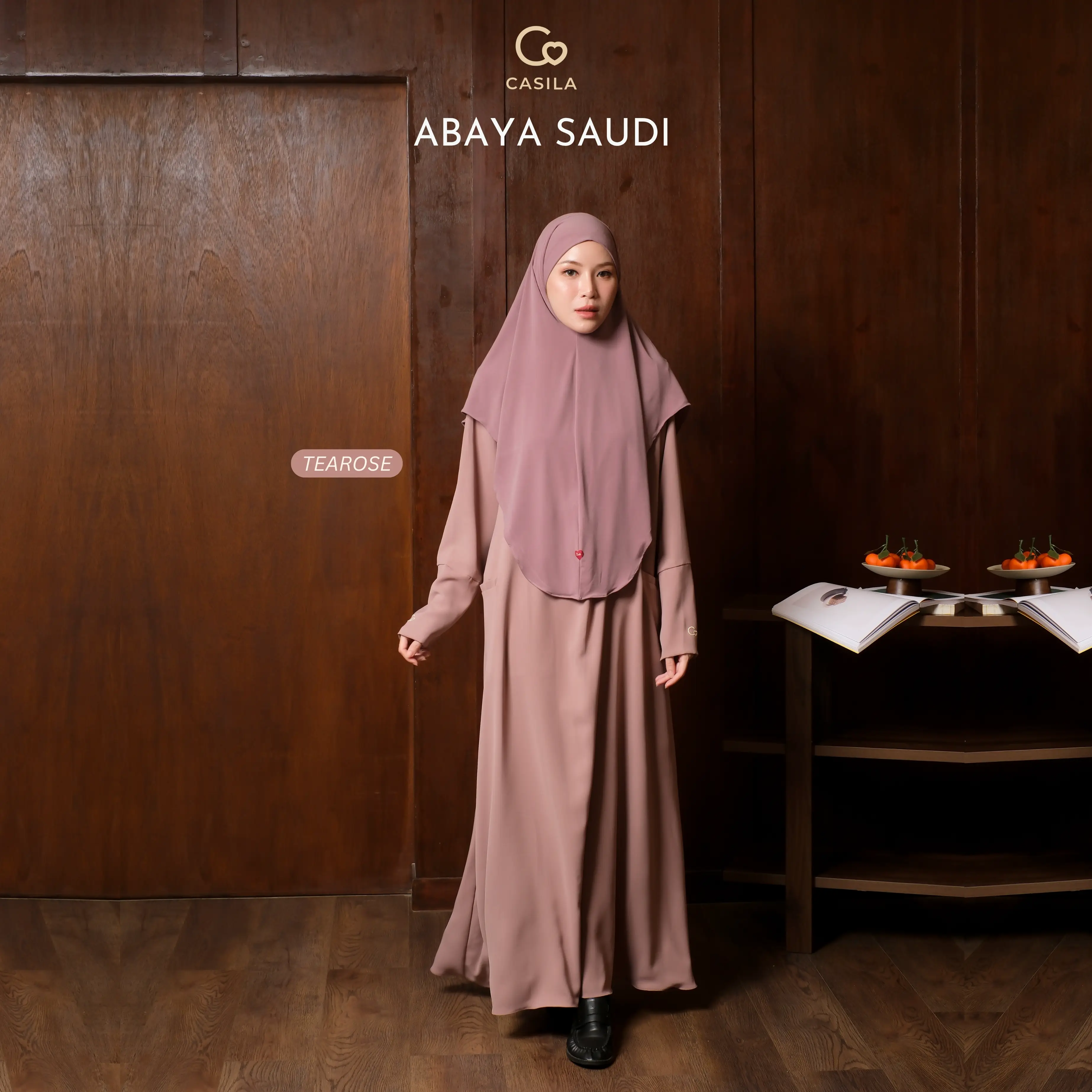Abaya Saudi Tearose