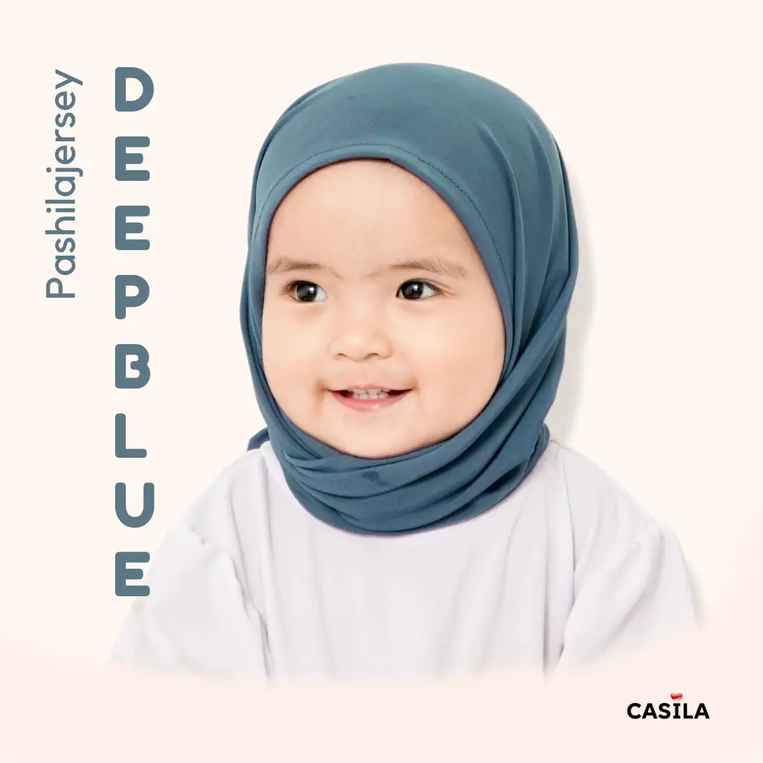 Hijab Pashila Jersey Deepblue
