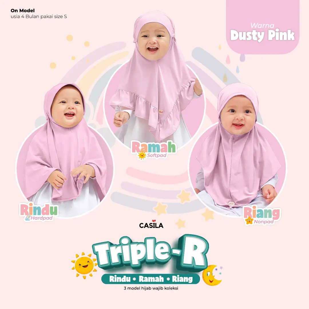 Hijab Riang Dustypink
