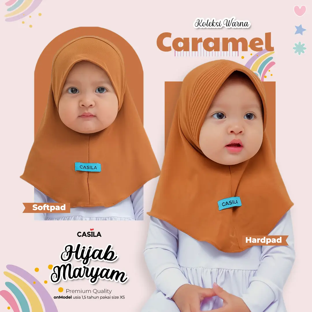Hijab Maryam Reborn Caramel(Hardpad)