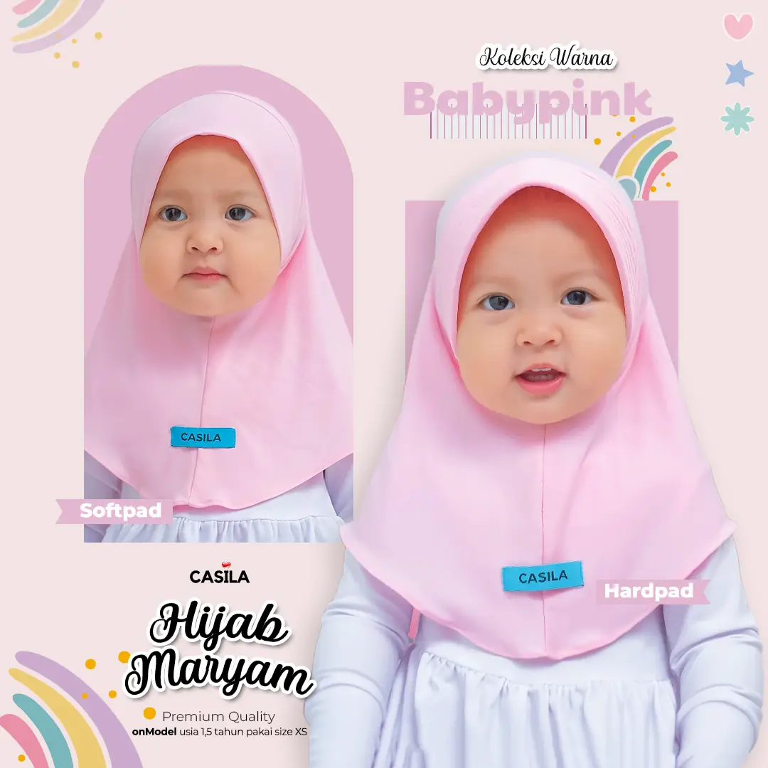 Hijab Maryam Reborn Babypink(Hardpad)